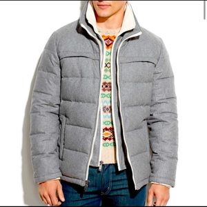 GUESS Men’s Double Layer Gray Cream Puffer XL